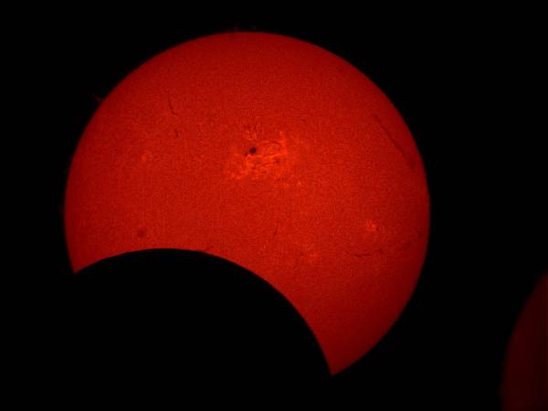 A solar eclipse photo from the Observatory.