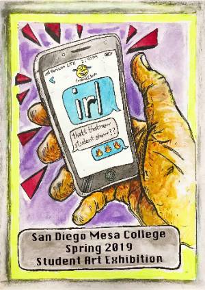 flyer for Spring 2019 student art exhibition.