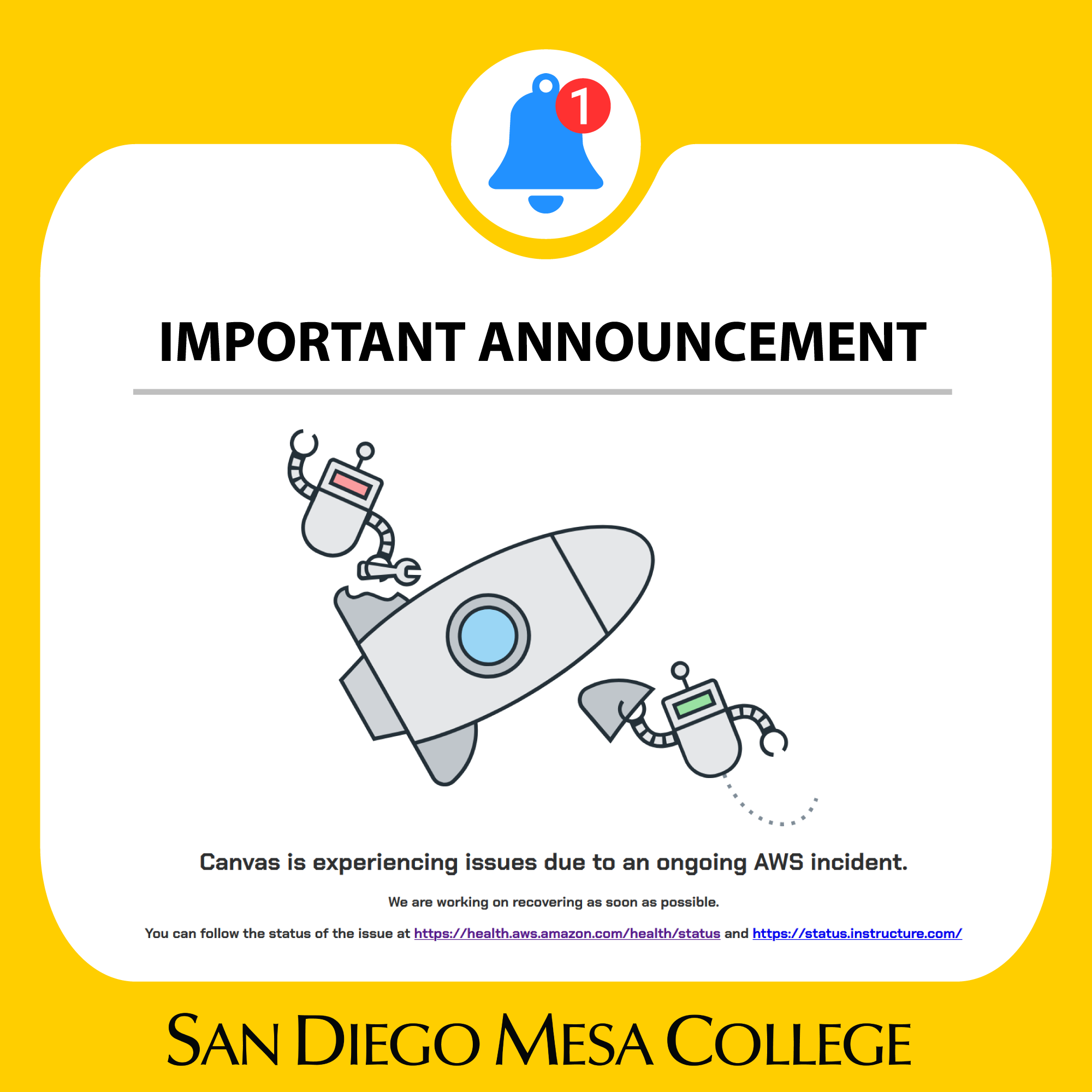 Canvas is currently unavailable