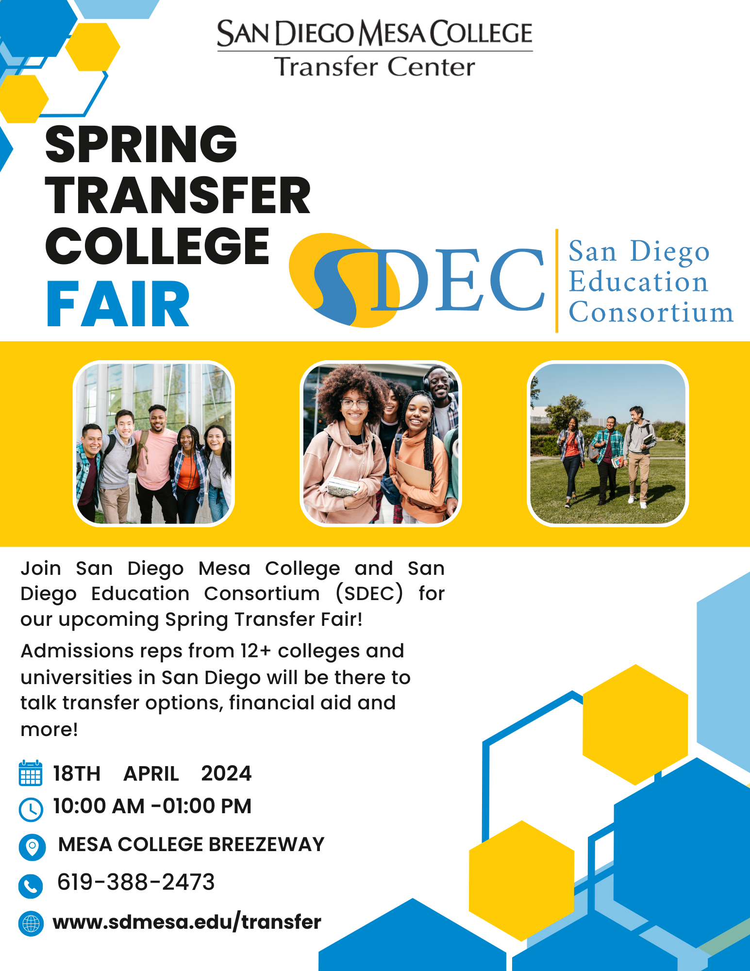 SDEC Spring Transfer Fair - San Diego Mesa College Calendar